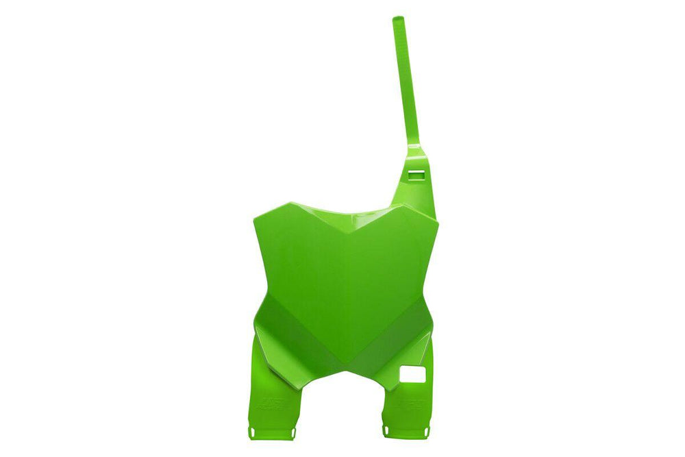 UFO Front Number Board With Extension For Kawasaki KX250 2021-2026 - Green
