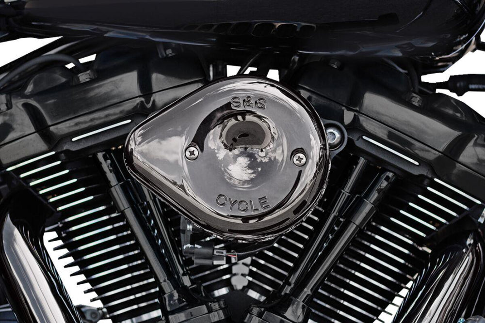 S&S Cycle Stealth Teardrop Air Cleaner Kit For Harley Davidson FLDE 1750 2018-2020 - Lava Chrome