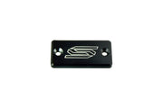 Scar Rear Brake Reservoir Cover For Kawasaki KLX300 R 2020 Front - Black