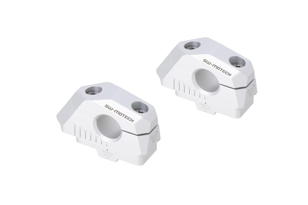 SW Motech Bar Back Handlebar Riser Kit variable for 22mm handlebars For BMW F 750 GS ABS 2018-2023 - Silver