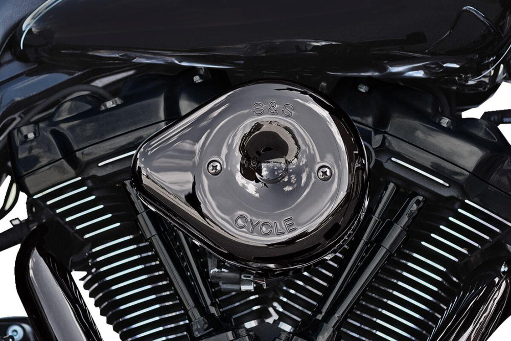 S&S Cycle Stealth Teardrop Air Cleaner Kit For Harley Davidson FLDE 1750 2018-2020 - Lava Chrome