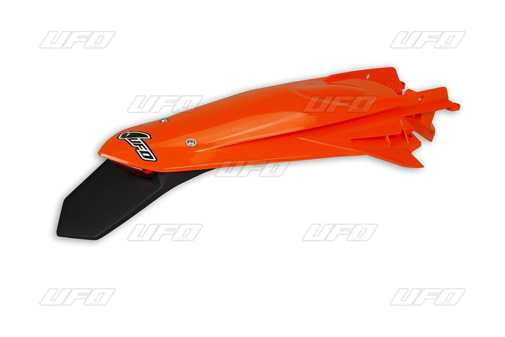 UFO Rear Fender With Light For KTM EXC150 TPI 2020-2023 - Black/Orange