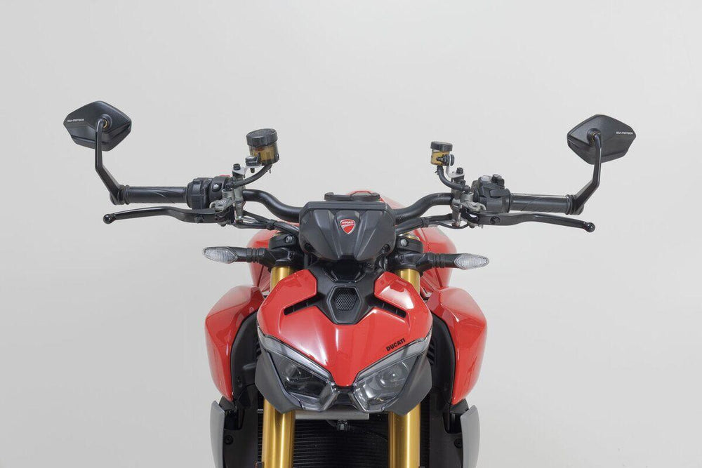 SW Motech Bar End Mirrors For KTM Duke 125 ABS 2023-2026 - Black