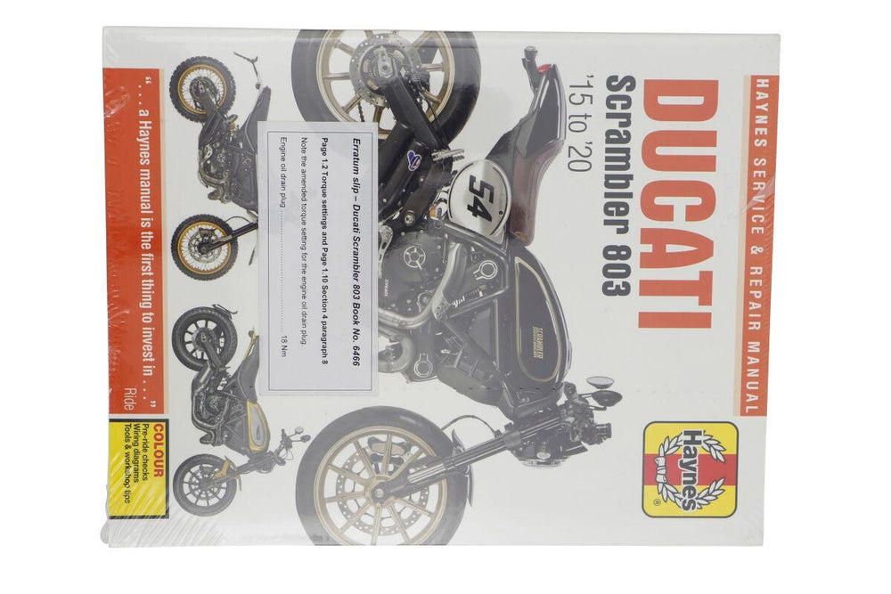 Haynes Service Manual For Ducati Scrambler 803 2015-2020