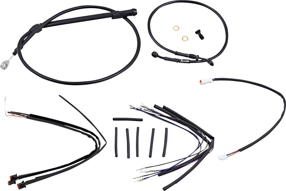 Burly Jail Bar Cable Kit For Harley Davidson FLSB 1750 2019-2024 30.5cm (12") - Black