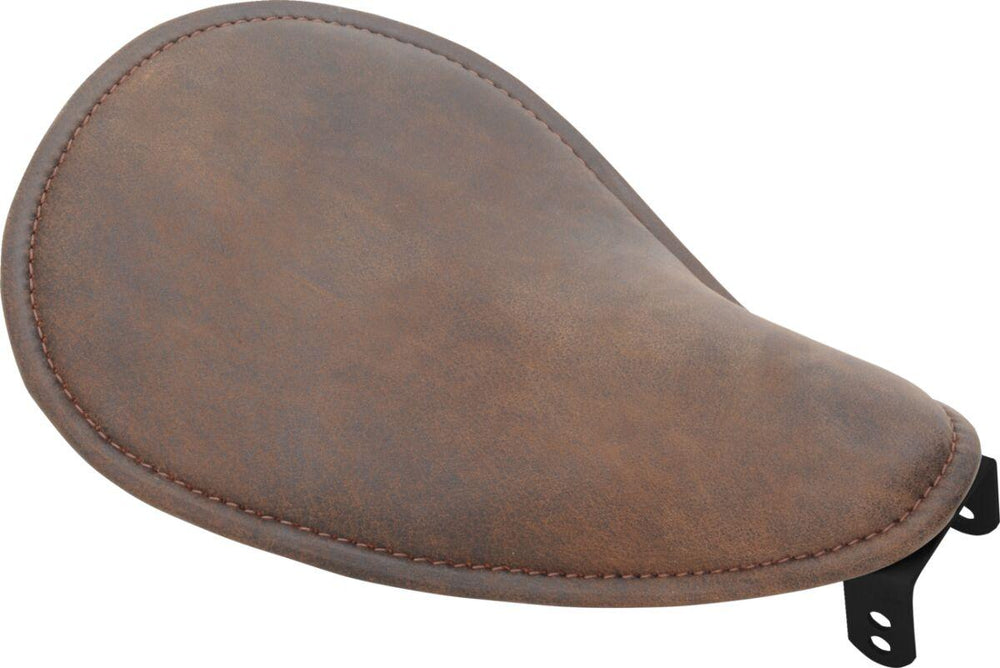 Drag Specialties Small Low-Profile Spring Solo Seat Distressed/Smooth - Brown