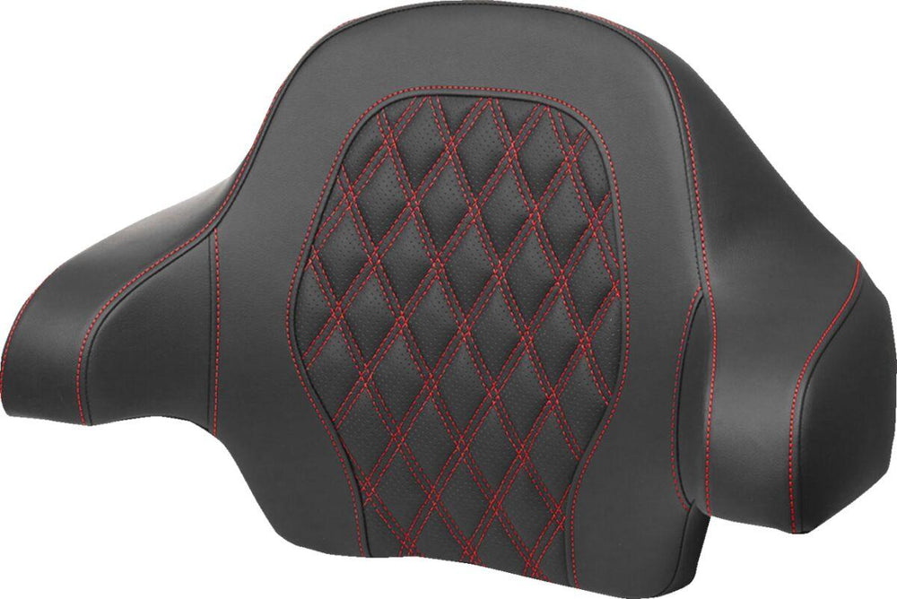 Saddlemen Tour Pak Lattice Stitch Backrest Pad For Harley Davidson FLH 1868 2021 - Black/Red