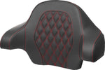 Saddlemen Tour Pak Lattice Stitch Backrest Pad For Harley Davidson FLH 1868 2021 - Black/Red