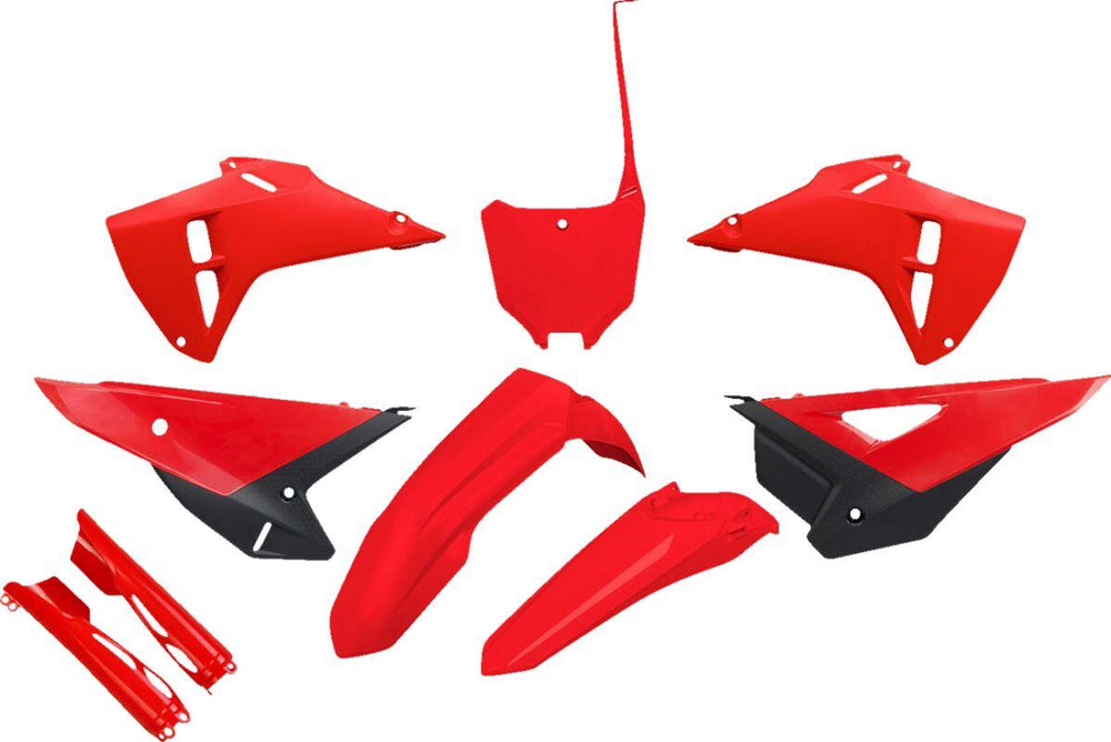 UFO Plastics Kit For Honda CRF250R 2025 - Black Red