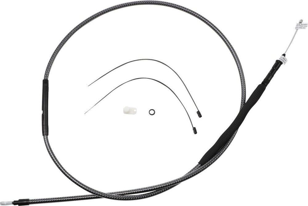 Magnum Shielding Polished KarbonFibr Clutch Cable For Harley Davidson FLHR 1584 2008 184.5 cm (72-11 16") - Carbon Fiber Silver