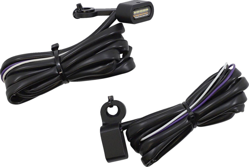 Drag Specialties LED Handlebar Marker Lights For Harley Davidson XL 1200 C 2014-2020 Black Clear