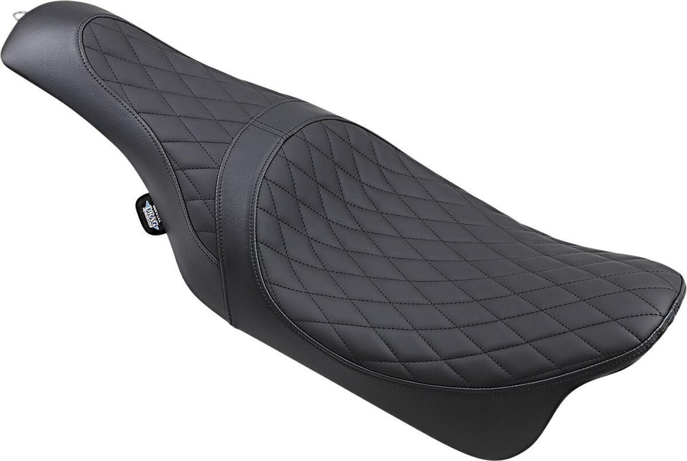 Drag Specialties Caballero 2 Up Diamond Vinyl Seat For Harley Davidson FLHR 1584 2008 - Black