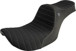 Slyfox High Noon Seat For Harley Davidson FXR1340 1986-1994 Classic Stitch - Black/Silver