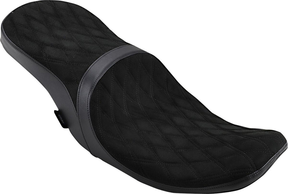 Drag Specialties Low Profile Touring Seat For Harley Davidson FLHR 1584 2010-2011 Suede Double Diamond - Black