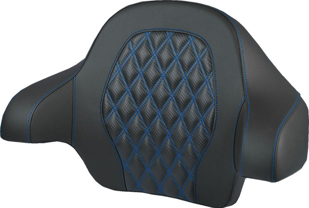 Saddlemen Tour Pak Backrest Pad For Harley Davidson FLH 1868 ABS 2021 - Black/Blue