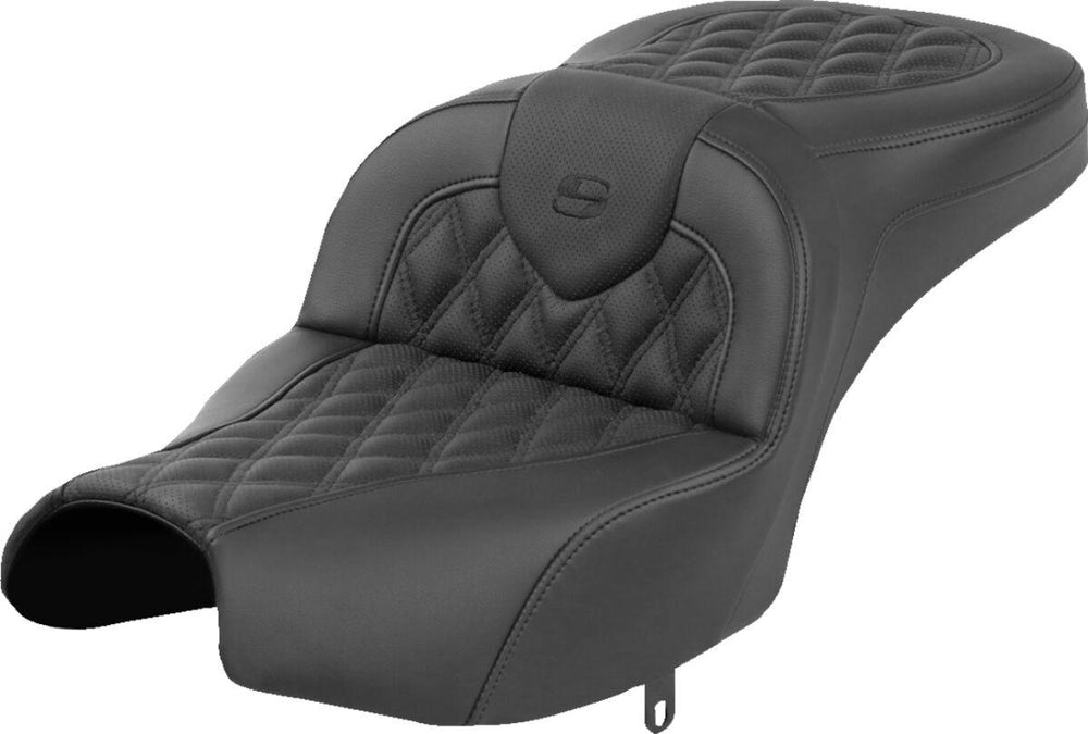 Saddlemen Roadsofa Standard Reach Lattice Stitched Seat For Indian Pursuit 108 2024-2026 - Black