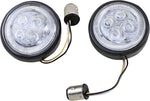 Ciro Fang Signal Light Inserts For Harley Davidson FLD 1690 2012-2013 Front Black