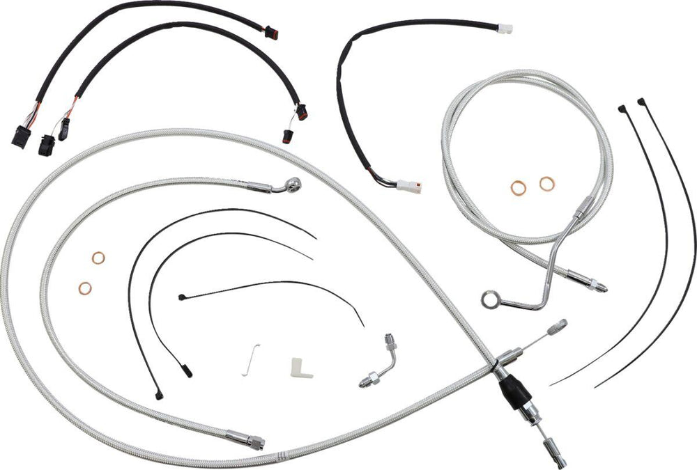 Magnum Shielding Sterling Chromite II Designer Handlebar Cable Install Kit For Harley Davidson FLTRK 1868 2021-2024 38 - 43cm (15" - 17") - Chrome Clear-Coated