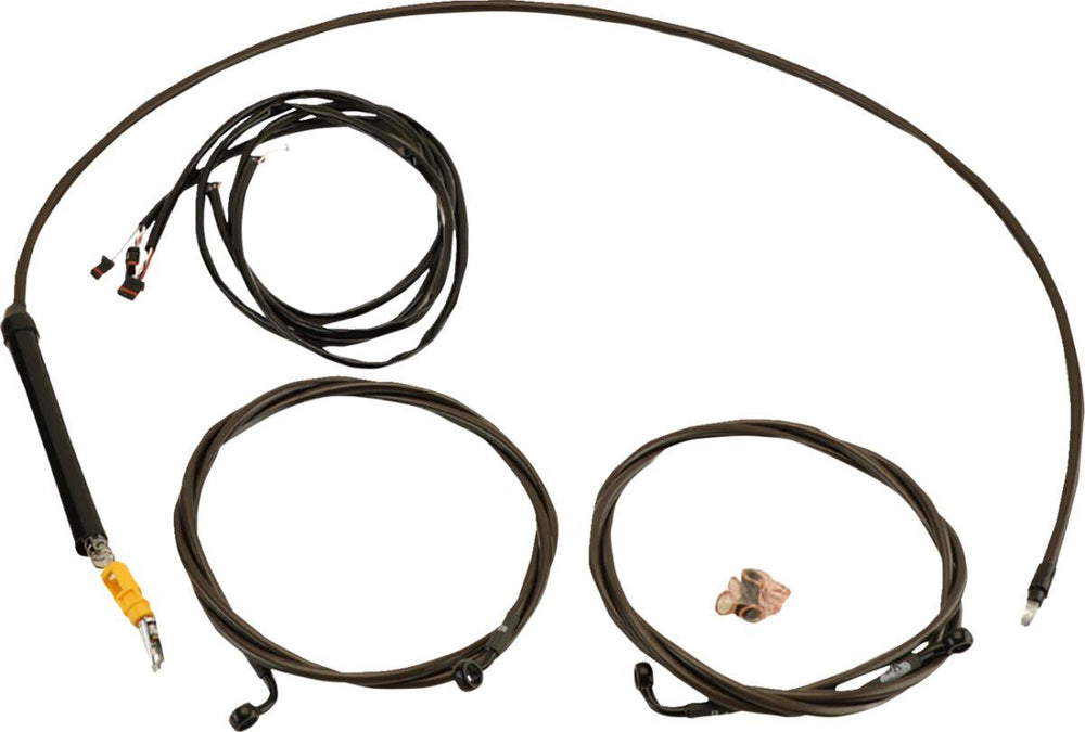 LA Choppers Complete Plug-and-Play Cable Kit For Harley Davidson FLHRXS 1868 ABS 2024 - Black/Clear-Coated