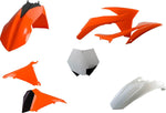 Polisport Plastics Kit For KTM SX125 2011 - Black/OEM/Orange/White