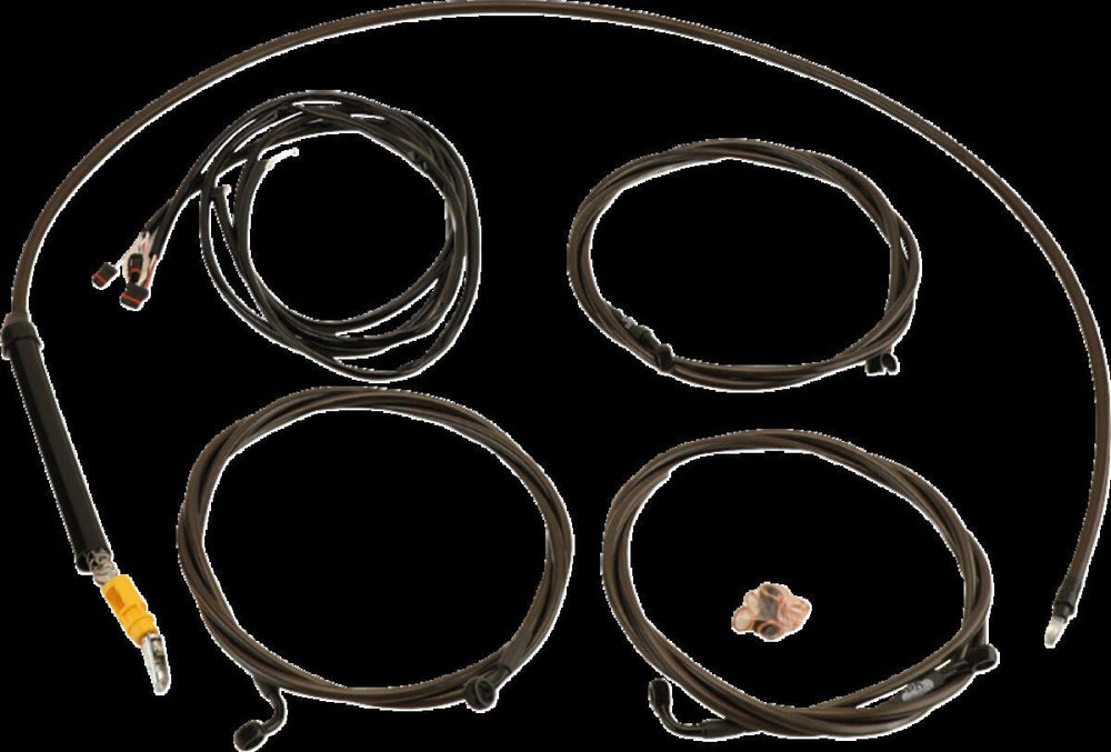 LA Choppers Midnight Complete Plug-and-Play Cable Kit For Harley Davidson FLHRXS 1868 ABS 2024 Standard - Black/Clear-Coated