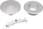 Drag Specialties Fuel Cap with Paint Protectors For Harley Davidson FLD 1690 2012-2013 - Chrome