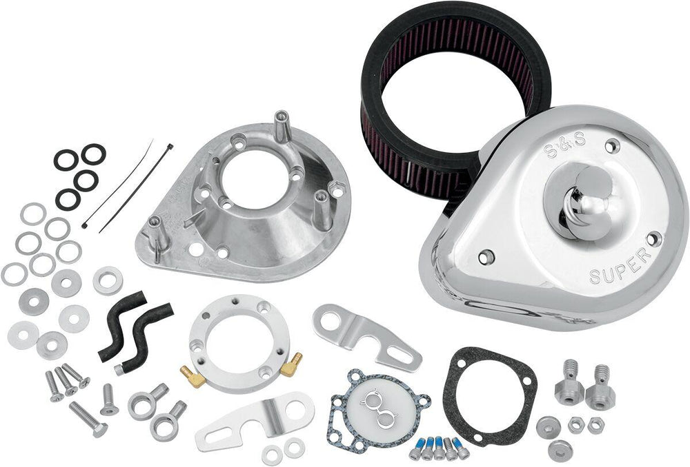 S&S Cycle Teardrop Air Cleaner Kit For Harley Davidson XL 1200 C 1996-2016 - Chrome