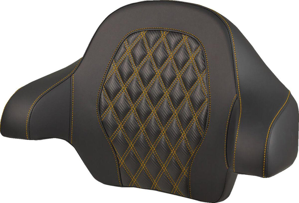 Saddlemen Tour Pak Backrest Pad For Harley Davidson FLH 1868 ABS 2021 - Black/Gold