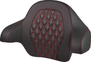 Saddlemen Tour Pak Backrest Pad For Harley Davidson FLH 1868 ABS 2021 - Black/Red