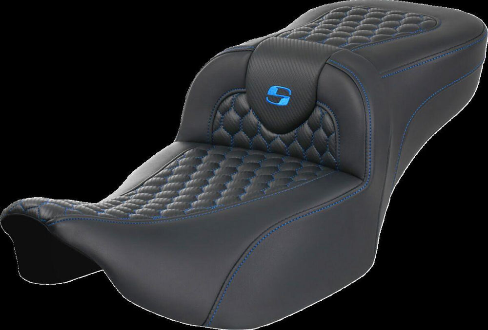 Saddlemen Roadsofa Honeycomb Seat For Harley Davidson FLHX 1923 2024-2026 - Black/Blue