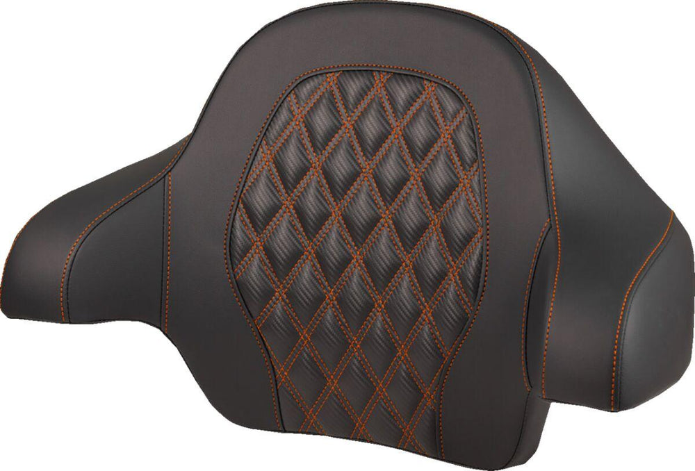 Saddlemen Tour Pak Backrest Pad For Harley Davidson FLH 1868 ABS 2021 - Black/Orange
