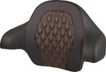 Saddlemen Tour Pak Backrest Pad For Harley Davidson FLH 1868 ABS 2021 - Black/Orange