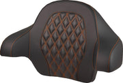 Saddlemen Tour Pak Backrest Pad For Harley Davidson FLH 1868 ABS 2021 - Black/Orange