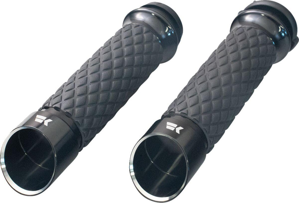 Khrome Werks Edge Custom Contour Grips For Harley Davidson FLDE 1750 2020 - Black