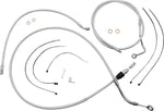 Magnum Shielding Sterling Chromite II Designer Handlebar Cable Install Kit For Harley Davidson FLH 1868 2021 25.5cm (10") - Chrome Clear-Coated