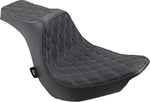 Drag Specialties Predator III Seat For Harley Davidson FLFB 1750 2018-2020 Silver Stitching Double Diamond - Black Silver