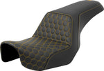 Saddlemen Honeycomb Step Up Seat For Harley Davidson FLD 1690 2012-2013 - Black/Gold