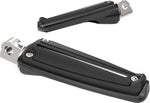 Ciro Rail Foot Pegs For Harley Davidson FLDE 1750 ABS 2018-2020 Black Base - Black/Chrome
