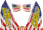Pro Circuit Ti-6 Exhaust Decals - Blue Red White Yellow
