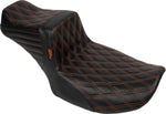 LE Pera Tailwhip Daddy Long Legs Seat For Harley Davidson FLHX 1750 ABS 2023 Double Diamond - Black/Orange