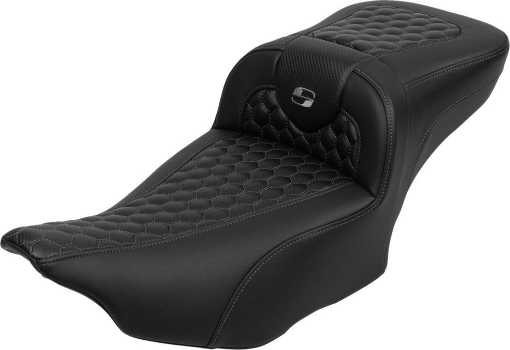 Saddlemen Roadsofa Extended Reach Honeycomb Seat For Harley Davidson FLHX 1923 ABS 2024-2026 - Black/Grey