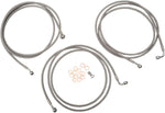 LA Choppers Stainless Steel Brake Hose Kit For Harley Davidson FLD 1690 ABS 2014 18" - 20" - Silver