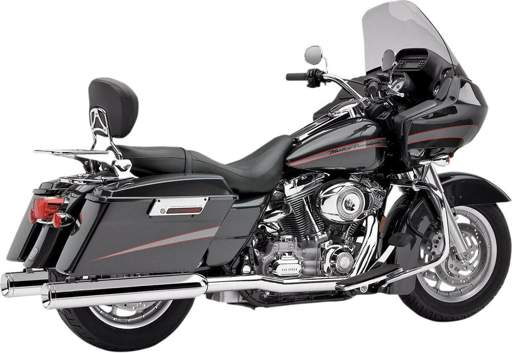 Cobra True Dual Header Pipes For Harley Davidson FLHR 1340 1995-1998 - Chrome