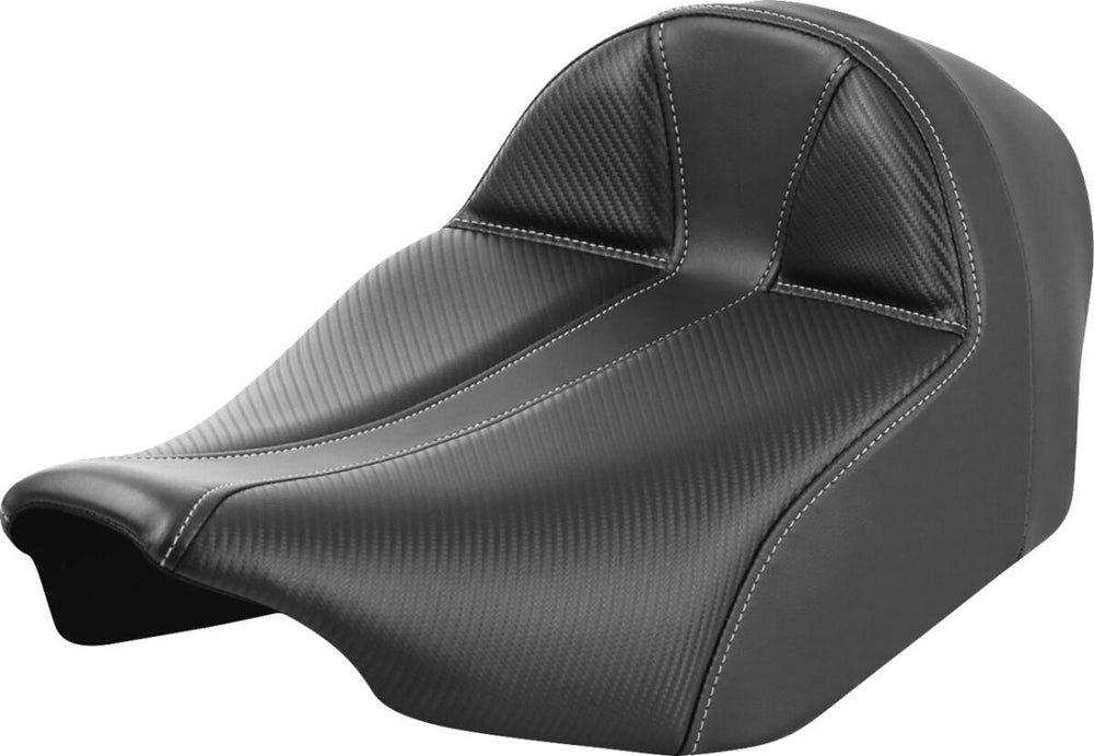 Saddlemen Dominator Solo Carbon Fibre Seat For Harley Davidson FLHX 1923 2024-2026 - Black/Silver