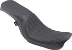 Drag Specialties Predator 2 Up Seat For Harley Davidson FLD 1690 2012-2013 Double Diamond - Black