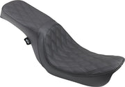 Drag Specialties Predator 2 Up Seat For Harley Davidson FLD 1690 2012-2013 Double Diamond - Black