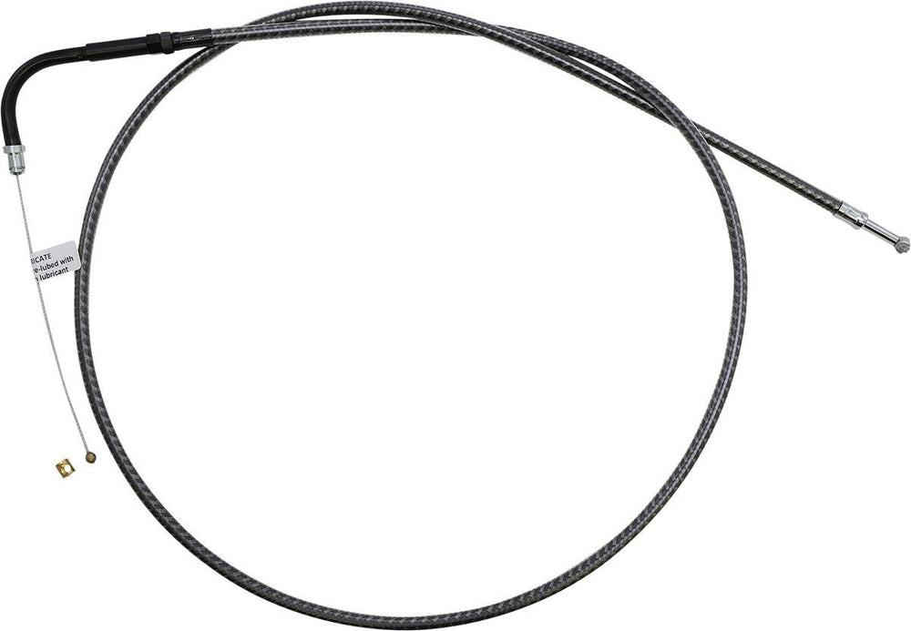 Magnum Shielding KarbonFibr Braided Throttle Idle Cable For Harley Davidson FLD 1690 2012-2013 113 cm (44-7 16") - Carbon Fiber Silver