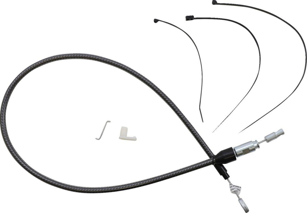 Magnum Shielding KarbonFibr Quick Connect Clutch Cable For Harley Davidson FLDE 1750 2018-2020 91.5 cm (36") - Carbon Fiber Silver