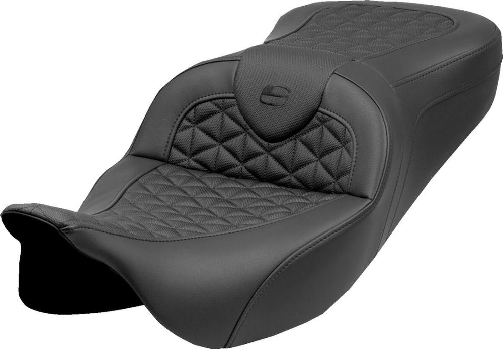 Saddlemen RoadSofa Tri Gripper Seat For Harley Davidson FLH 1868 2021 - Black