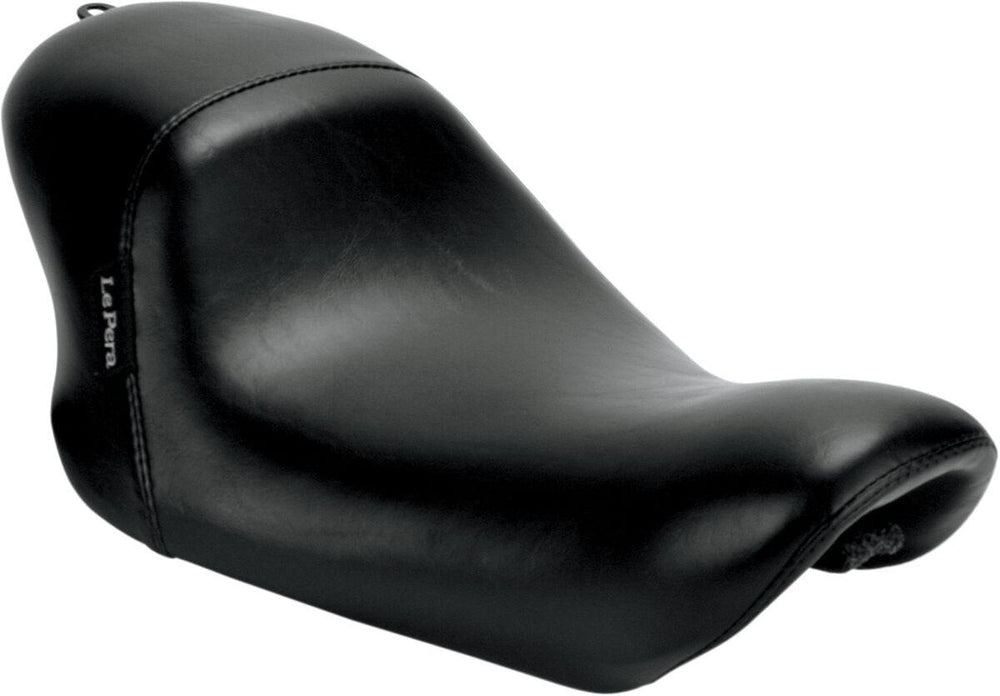 LE Pera Bare Bones Solo Seat For Harley Davidson XL1200C 2007-2020 Smooth 12 x 15-1/2" - Black